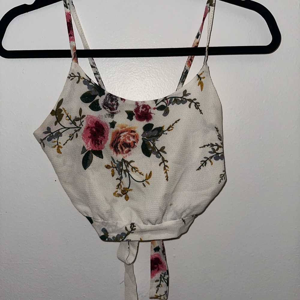 Floral White Women's Top